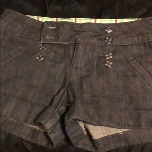 Dark blue jean shorts size 1
